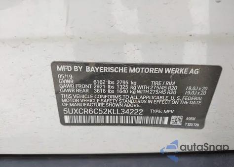 2019 BMW X5 xDrive40I z USA, uszkodzony, nr VIN 5UXCR6C52KLL34222